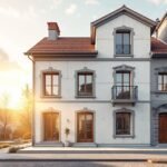 Vue d’une rénovation globale d’un bâtiment en Isère, façade isolée posée et fenêtres performantes sous lumière naturelle, illustrant l’efficacité énergétique régionale.